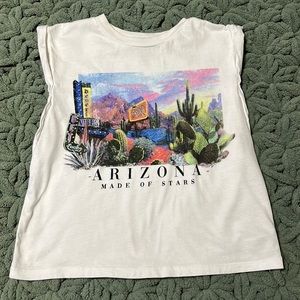 White Bershka sleeveless tee